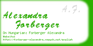 alexandra forberger business card